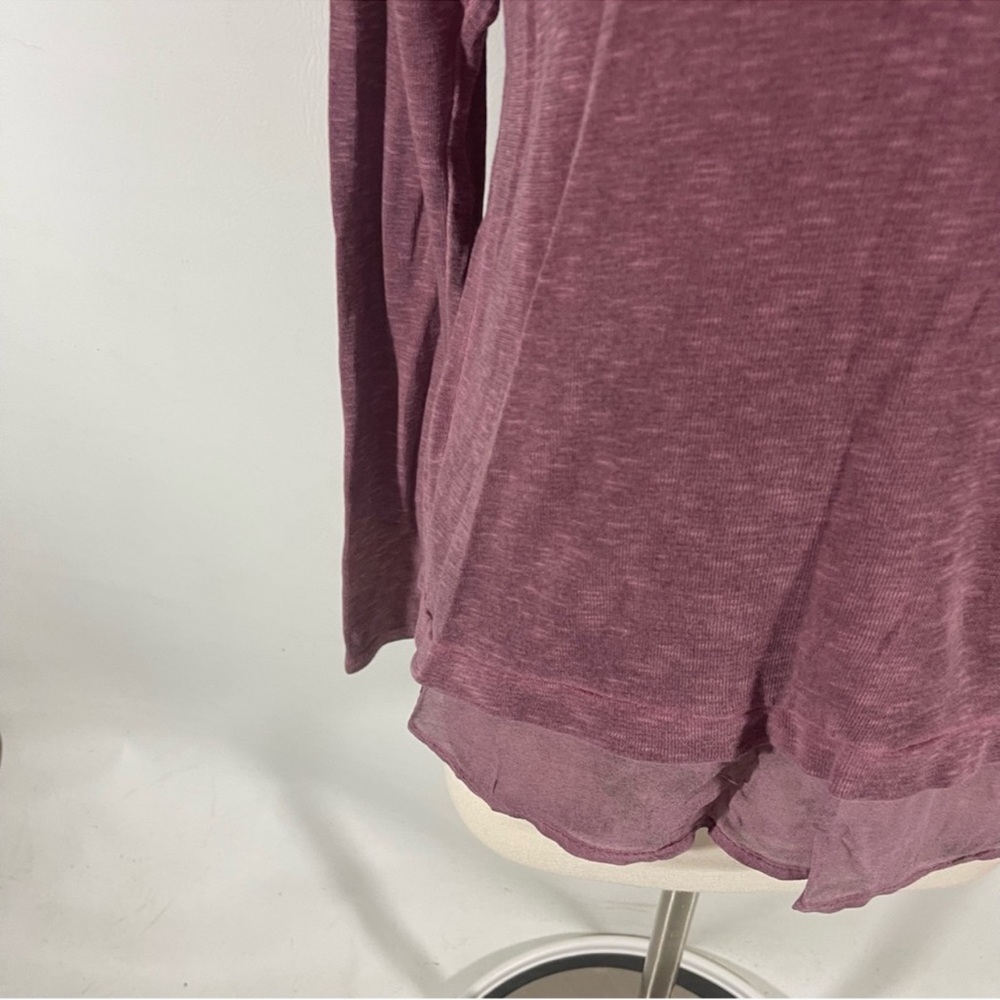 NWT Sundance Golden State long sleeve tee wine pink M - Picture 6 of 12